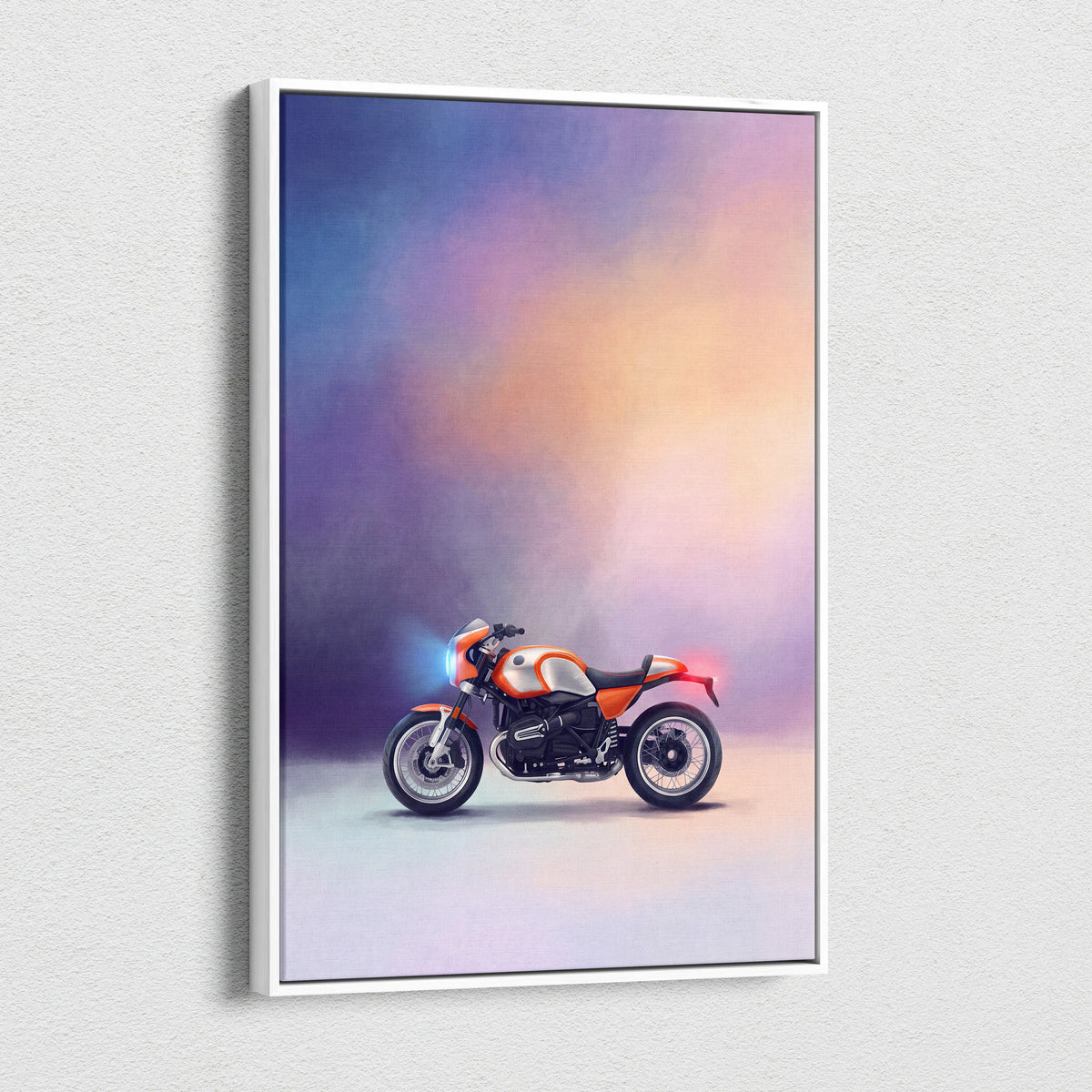 BMW R nineT Racer Inspired Supersport Wall Art, Cafe Racer Poster and Rider Gift
