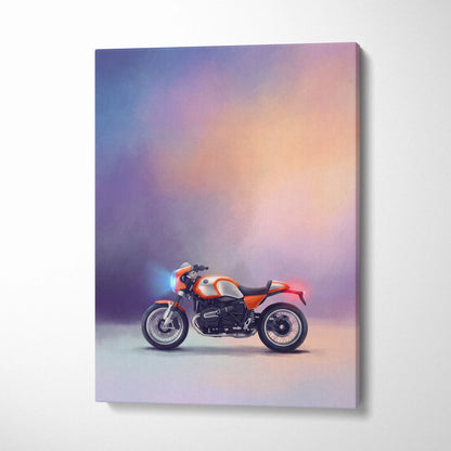 BMW R nineT Racer Inspired Supersport Wall Art, Cafe Racer Poster and Rider Gift