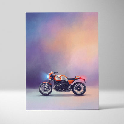 BMW R nineT Racer Inspired Supersport Wall Art, Cafe Racer Poster and Rider Gift