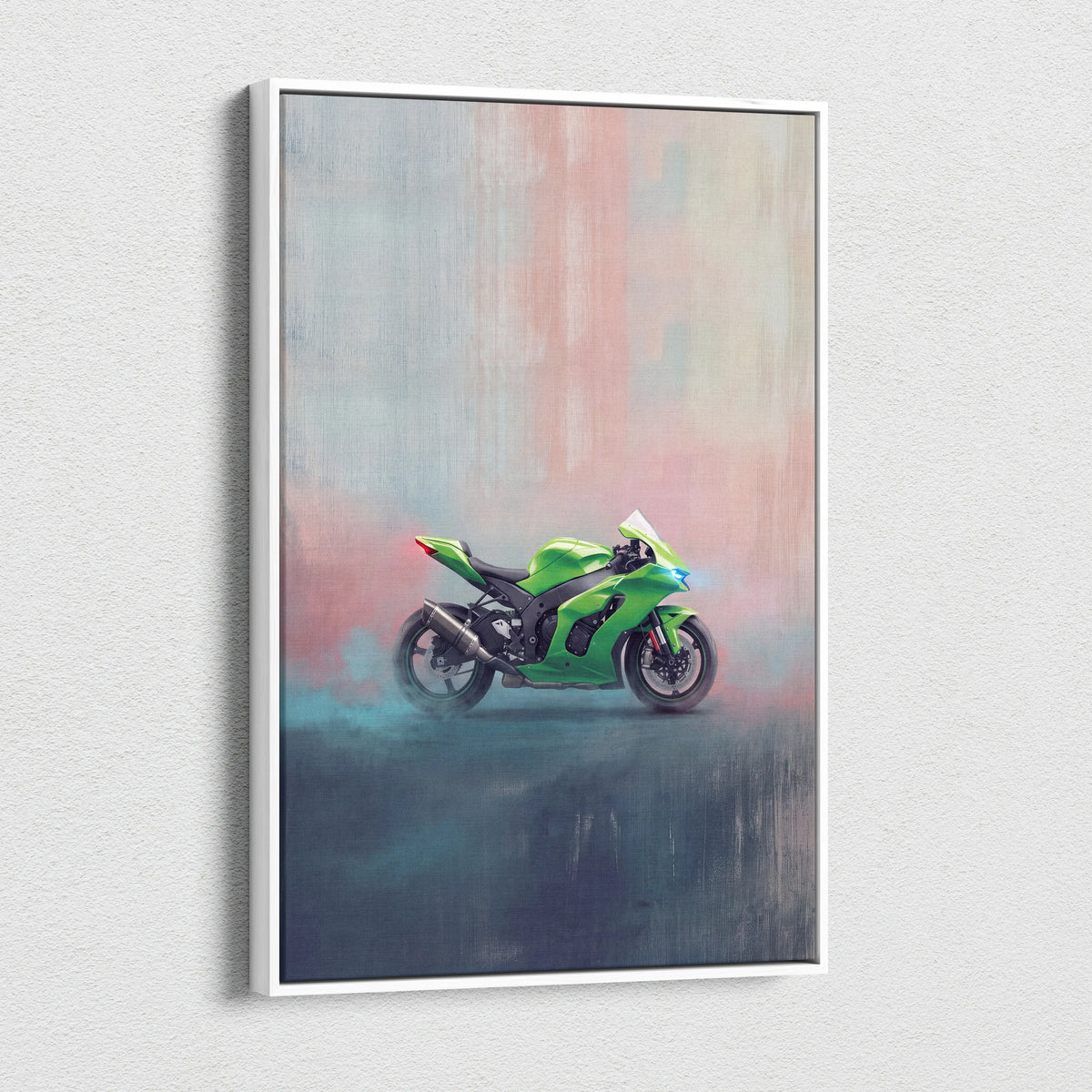 Kawasaki Ninja ZX-10RR Inspired Sport Bike Wall Art, Track Weapon Print and Racing Fan Gift