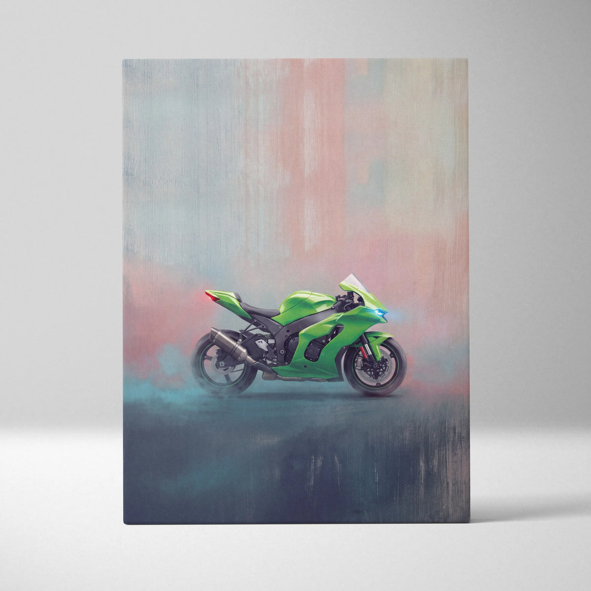 Kawasaki Ninja ZX-10RR Inspired Sport Bike Wall Art, Track Weapon Print and Racing Fan Gift