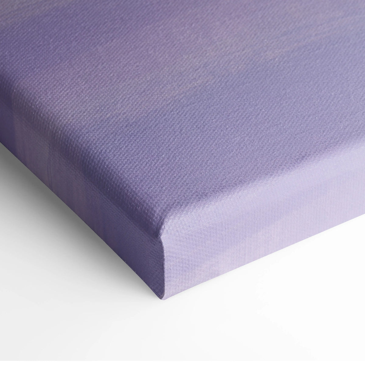 Purple canvas art with textured woven surface featuring yamaha yzf-r6 inspired supersport track bike print and rider gift