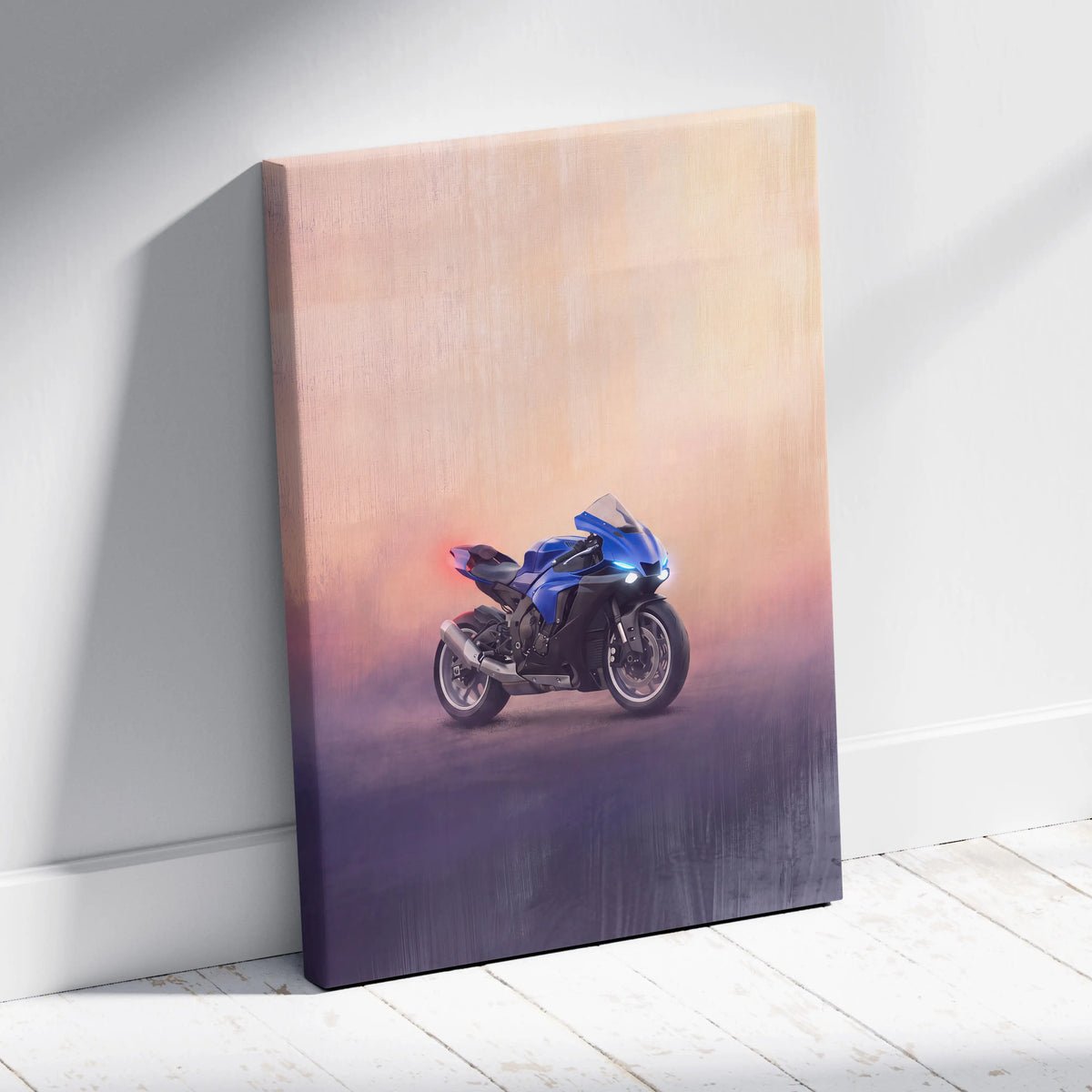 Yamaha YZF-R6 Inspired Canvas Art, Track Weapon Poster and Modern Wall Decor