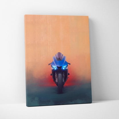 Yamaha YZF-R1 Inspired Motorcycle Wall Art, Racing Print and Home Decor