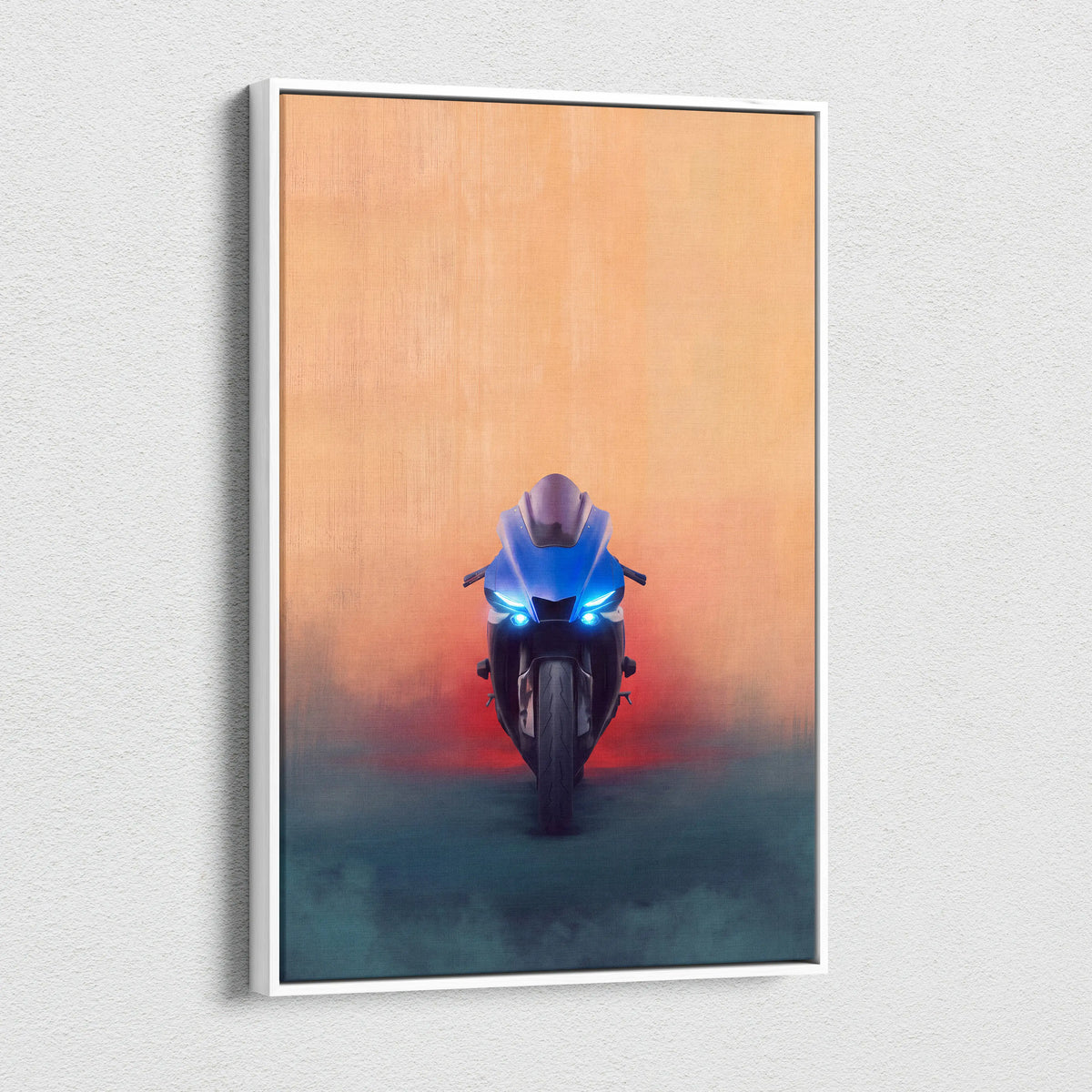 Yamaha YZF-R1 Inspired Motorcycle Wall Art, Racing Print and Home Decor