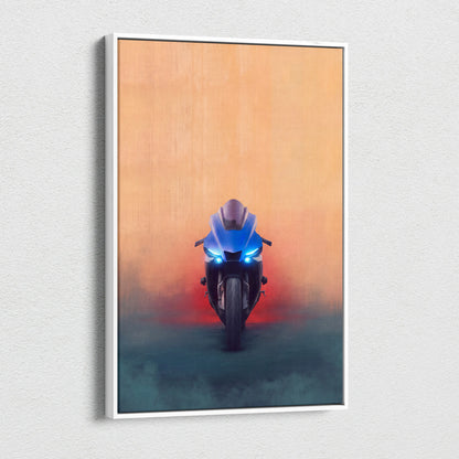 Yamaha YZF-R1 Inspired Motorcycle Wall Art, Racing Print and Home Decor
