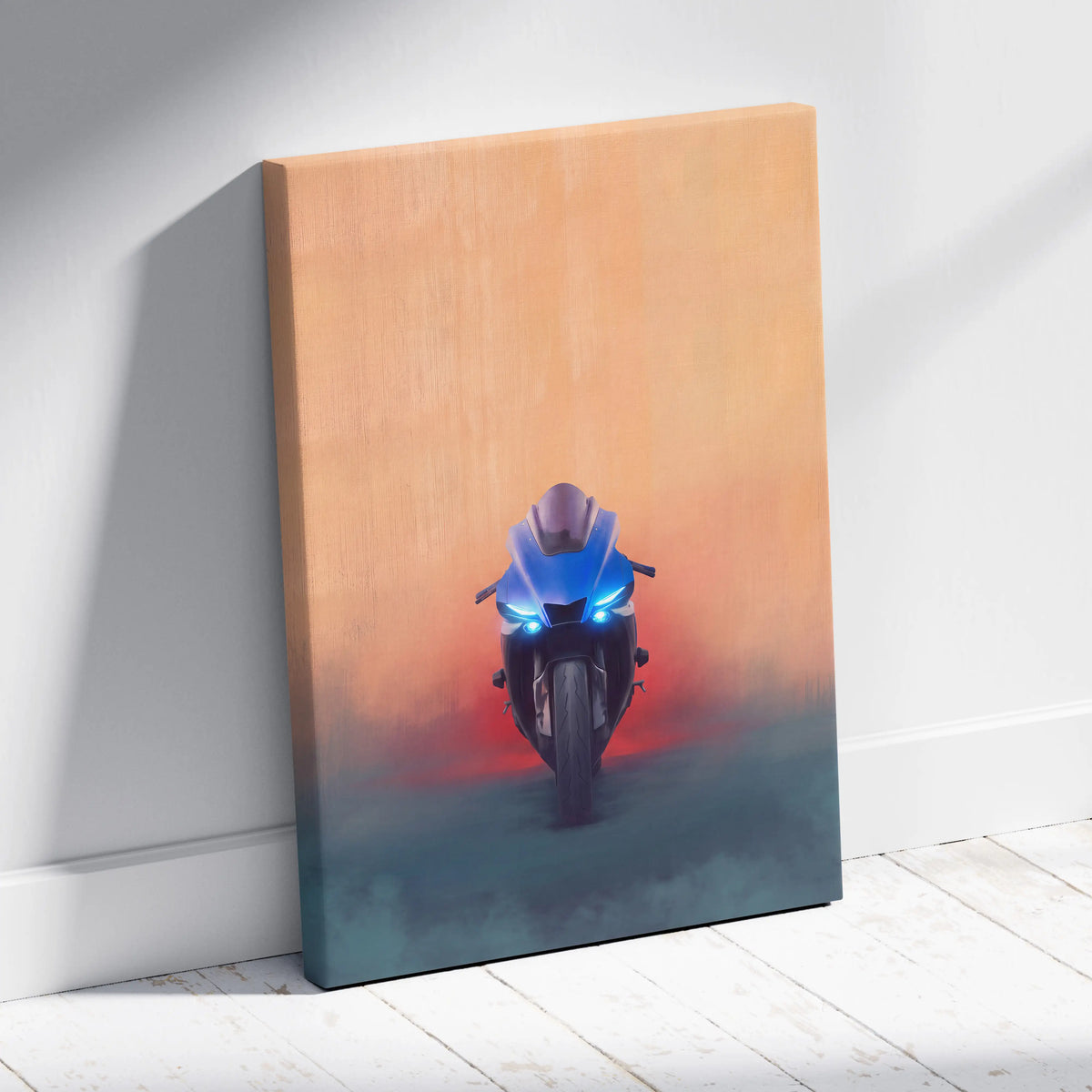 Yamaha YZF-R1 Inspired Motorcycle Wall Art, Racing Print and Home Decor