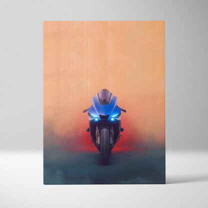 Yamaha YZF-R1 Inspired Motorcycle Wall Art, Racing Print and Home Decor