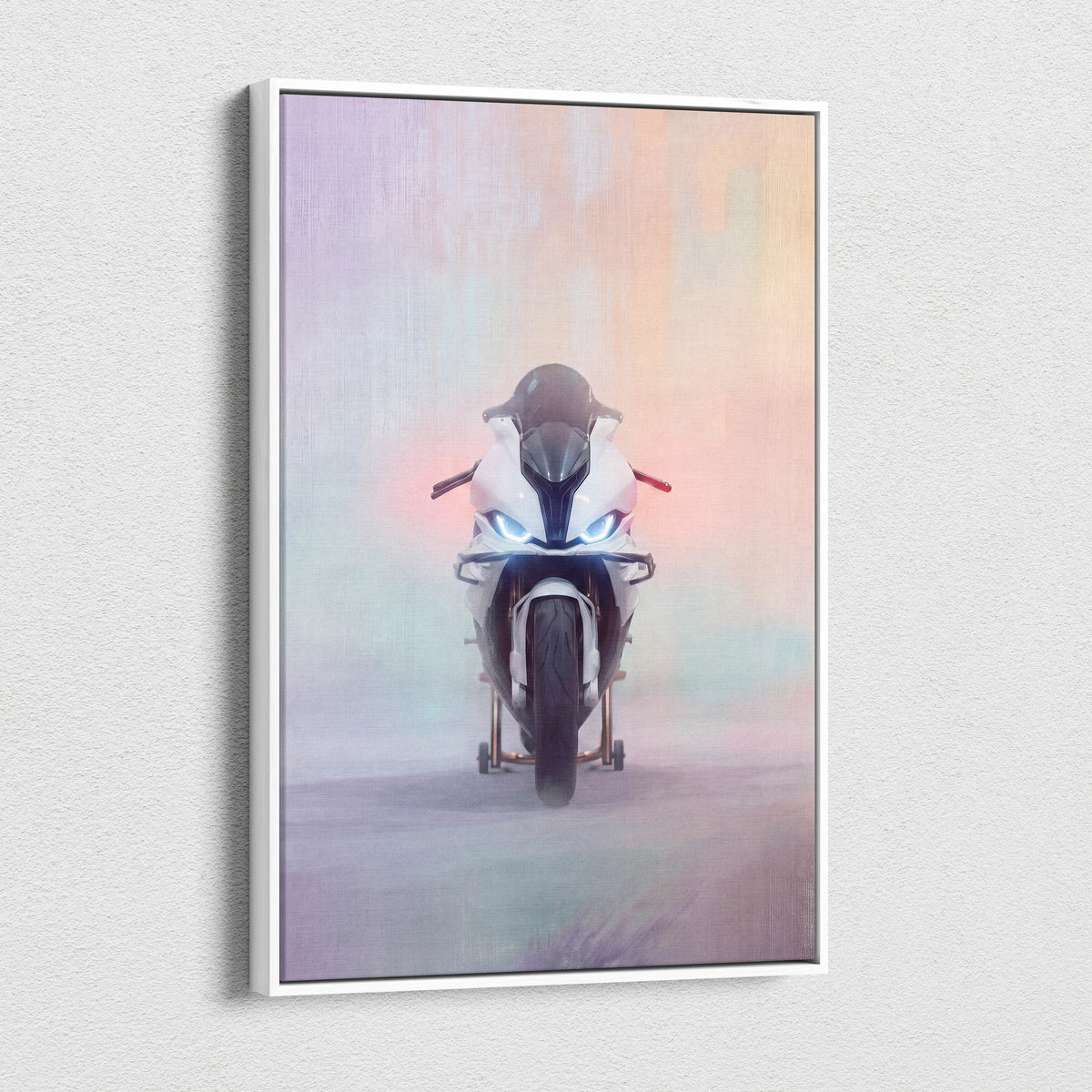 BMW S1000RR Inspired Supersport Wall Art, Superbike Canvas and Modern Garage Decor