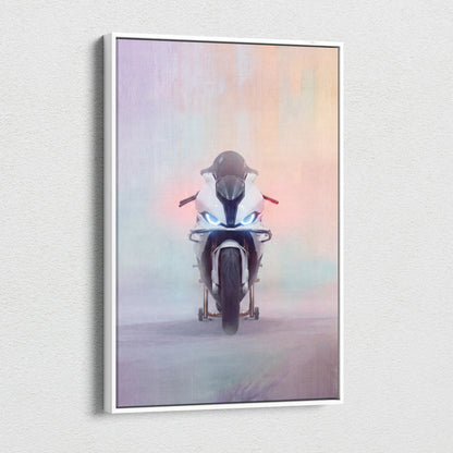 BMW S1000RR Inspired Supersport Wall Art, Superbike Canvas and Modern Garage Decor
