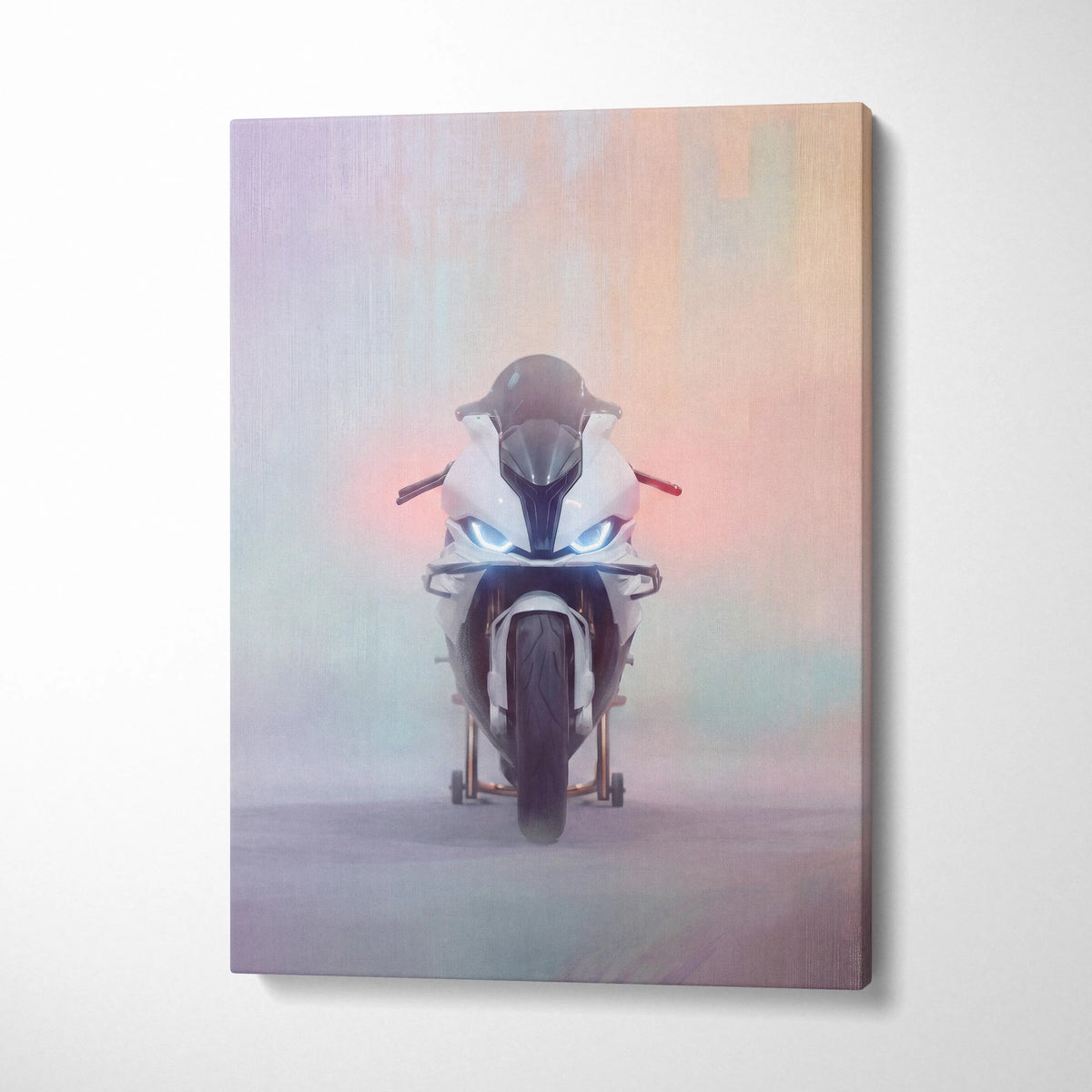 BMW S1000RR Inspired Supersport Wall Art, Superbike Canvas and Modern Garage Decor