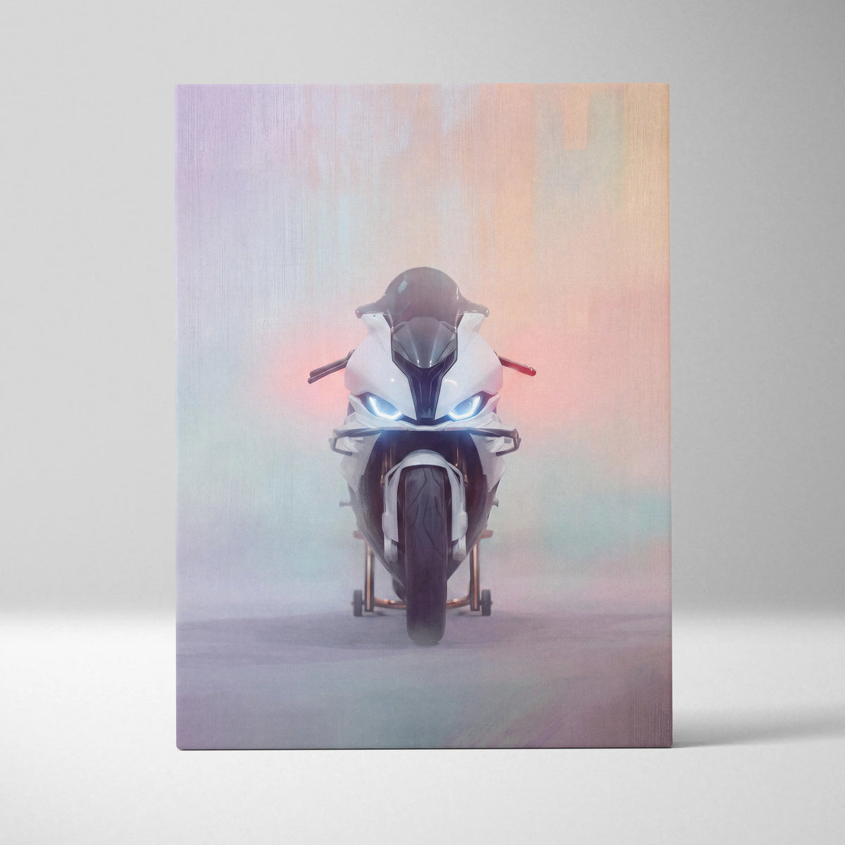 BMW S1000RR Inspired Supersport Wall Art, Superbike Canvas and Modern Garage Decor