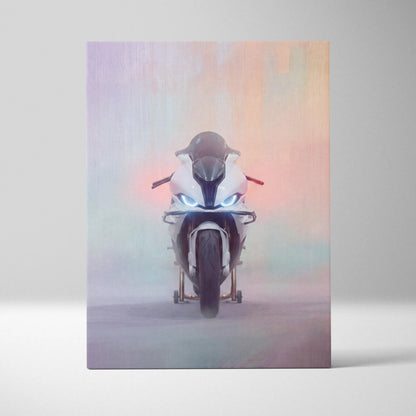 BMW S1000RR Inspired Supersport Wall Art, Superbike Canvas and Modern Garage Decor