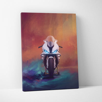 BMW S1000RR Inspired Sport Bike Wall Art, Track Weapon Print and Motorsport Fan Gift