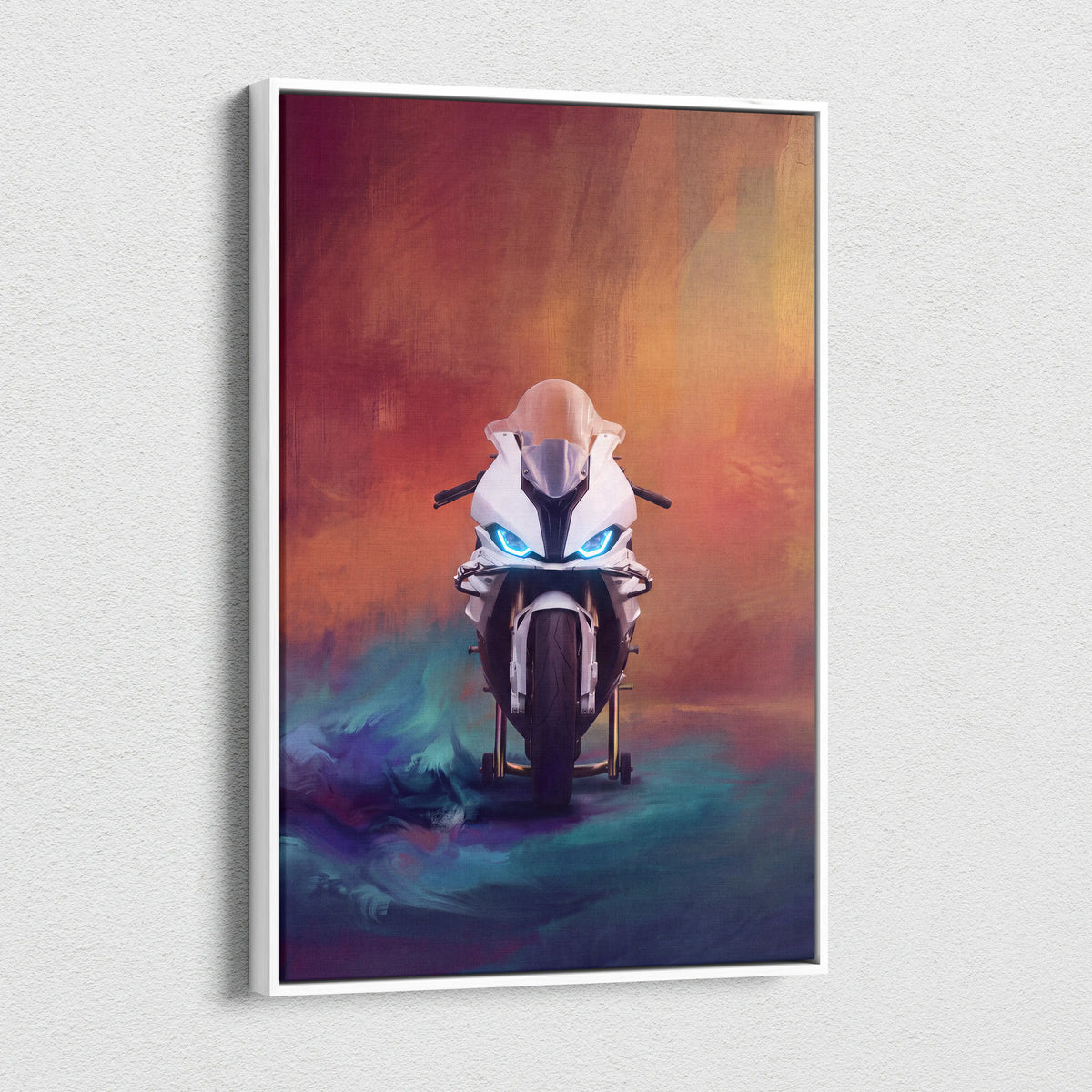 BMW S1000RR Inspired Sport Bike Wall Art, Track Weapon Print and Motorsport Fan Gift