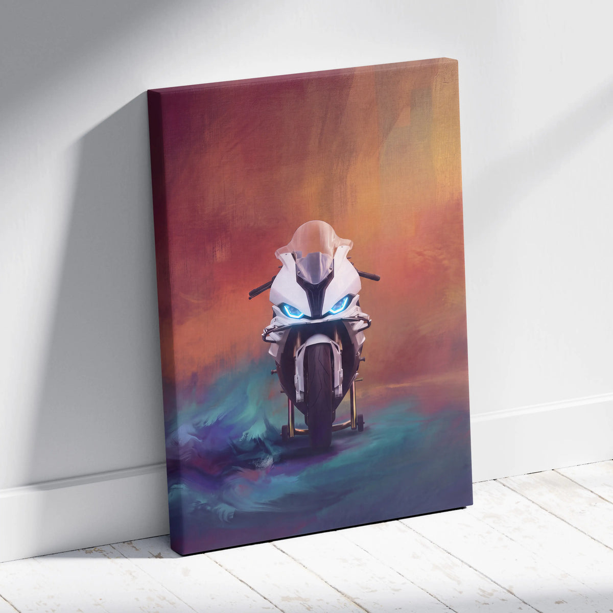 BMW S1000RR Inspired Sport Bike Wall Art, Track Weapon Print and Motorsport Fan Gift
