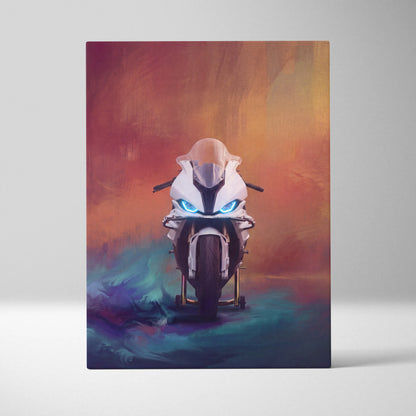 BMW S1000RR Inspired Sport Bike Wall Art, Track Weapon Print and Motorsport Fan Gift