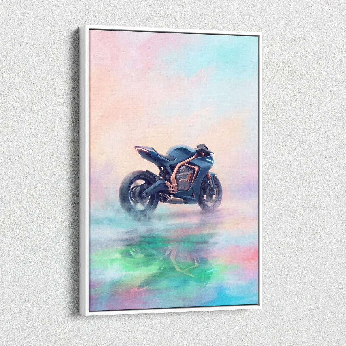 Energica Ego Inspired Supersport Wall Art, Electric Superbike Print and Futuristic Garage Decor