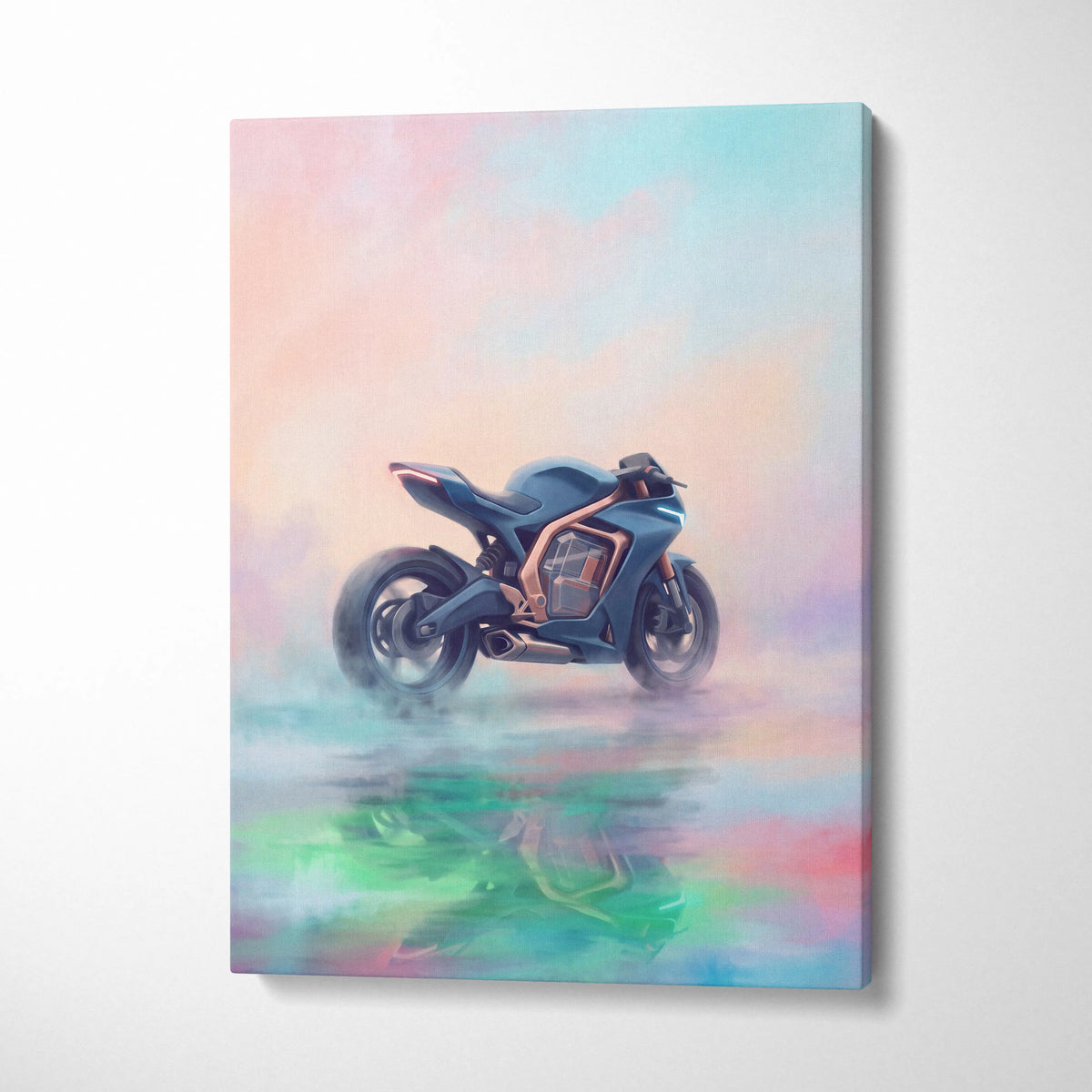 Energica Ego Inspired Supersport Wall Art, Electric Superbike Print and Futuristic Garage Decor