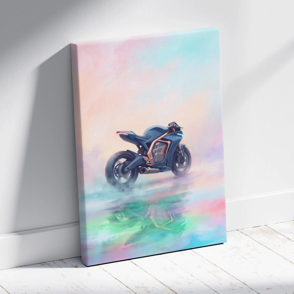 Energica Ego Inspired Supersport Wall Art, Electric Superbike Print and Futuristic Garage Decor