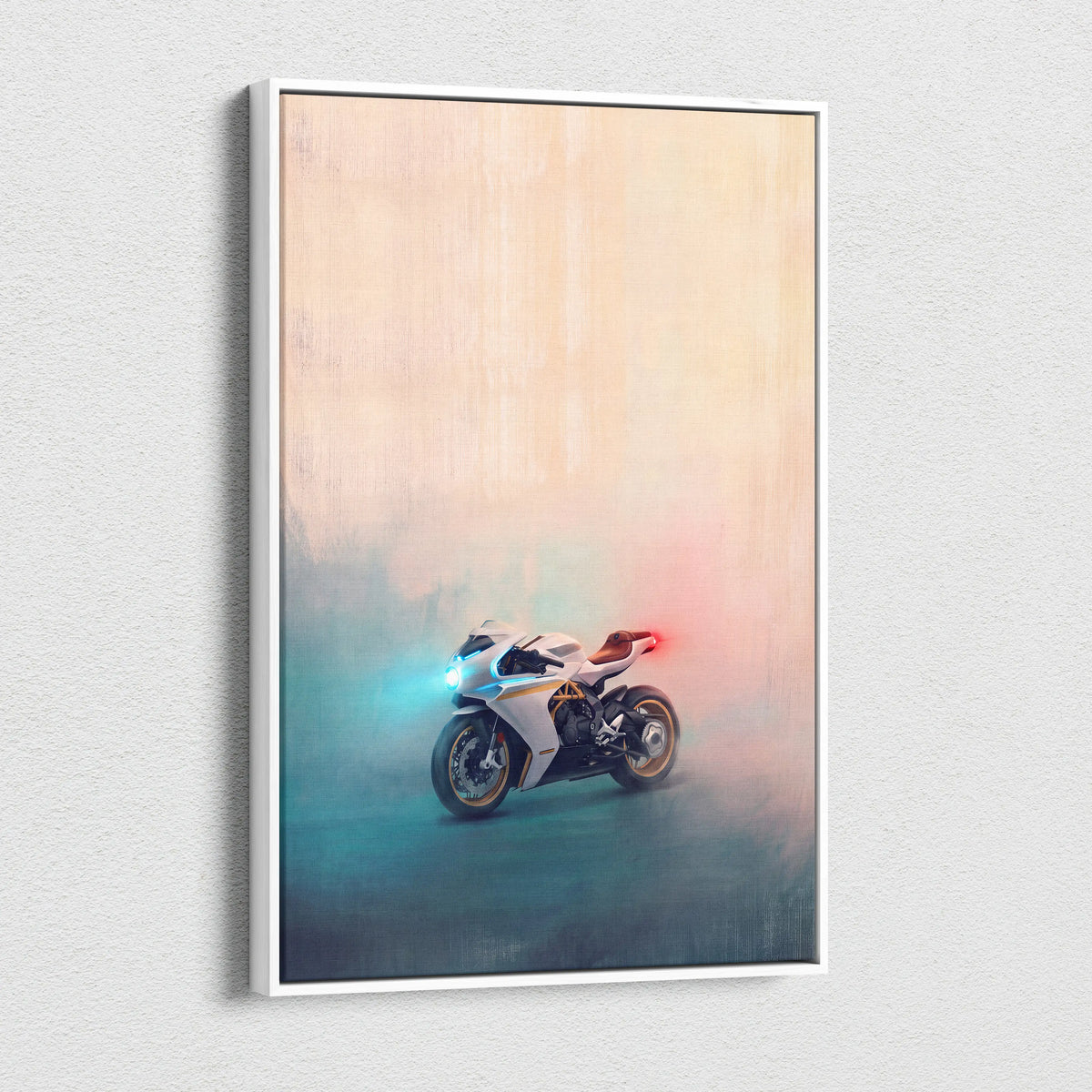 MV Agusta Superveloce Inspired Motorcycle Wall Art, Italian Superbike Print and Luxury Garage Decor