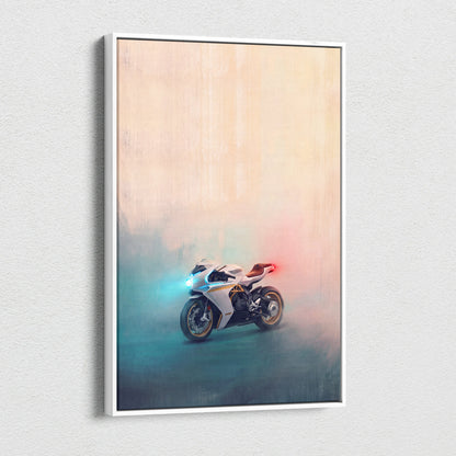 MV Agusta Superveloce Inspired Motorcycle Wall Art, Italian Superbike Print and Luxury Garage Decor