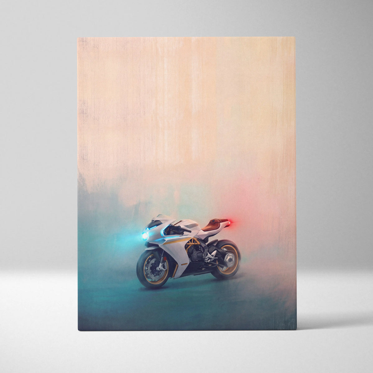 MV Agusta Superveloce Inspired Motorcycle Wall Art, Italian Superbike Print and Luxury Garage Decor
