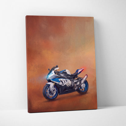 BMW S1000RR Inspired Canvas Art, Motorsport Racing Poster and Superbike Wall Decor