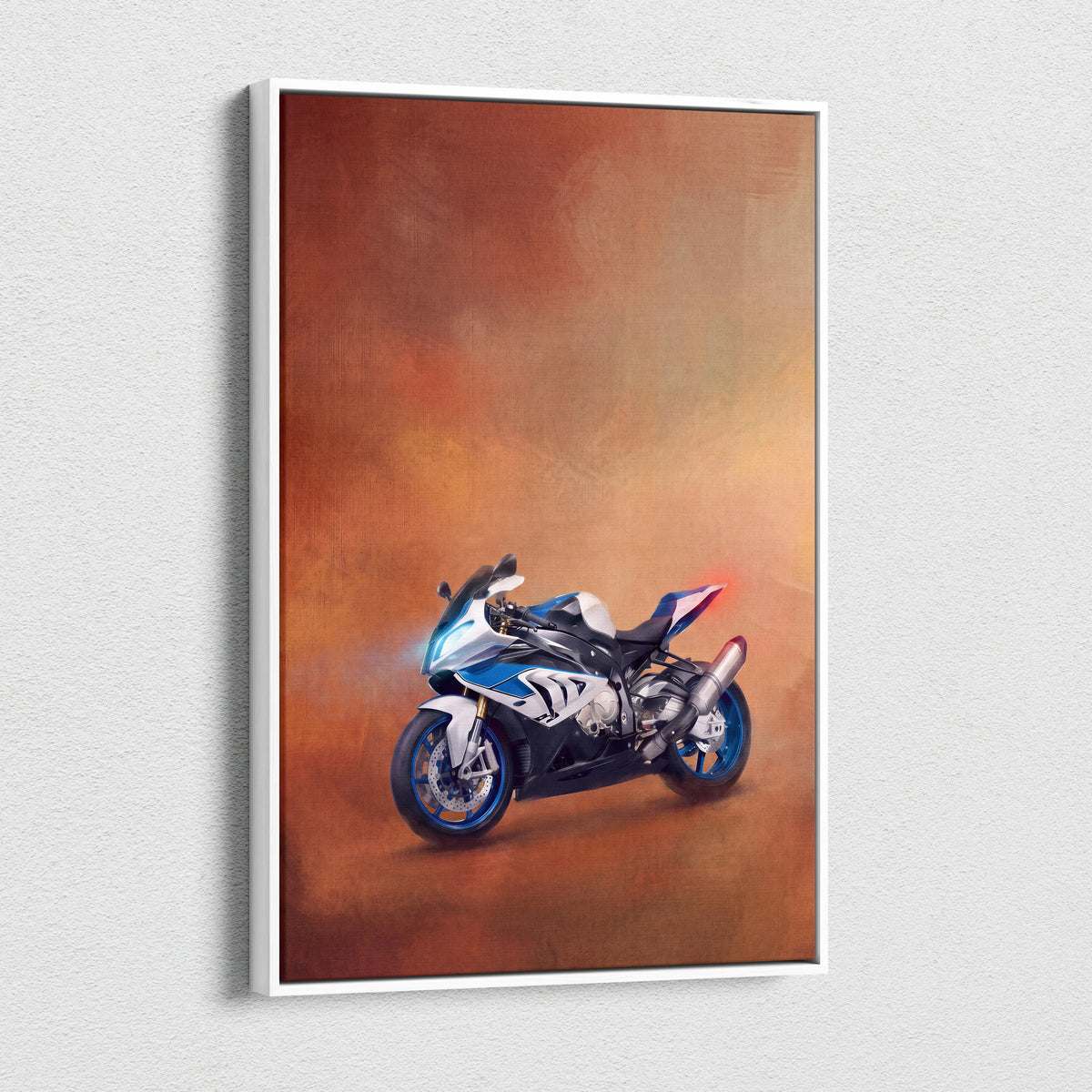 BMW S1000RR Inspired Canvas Art, Motorsport Racing Poster and Superbike Wall Decor