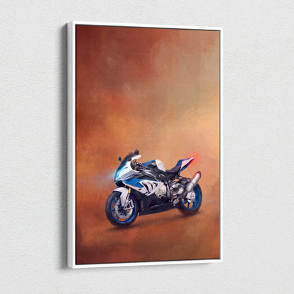 BMW S1000RR Inspired Canvas Art, Motorsport Racing Poster and Superbike Wall Decor