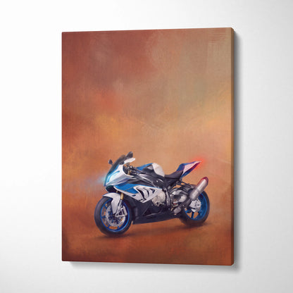 BMW S1000RR Inspired Canvas Art, Motorsport Racing Poster and Superbike Wall Decor