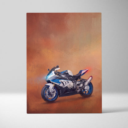 BMW S1000RR Inspired Canvas Art, Motorsport Racing Poster and Superbike Wall Decor