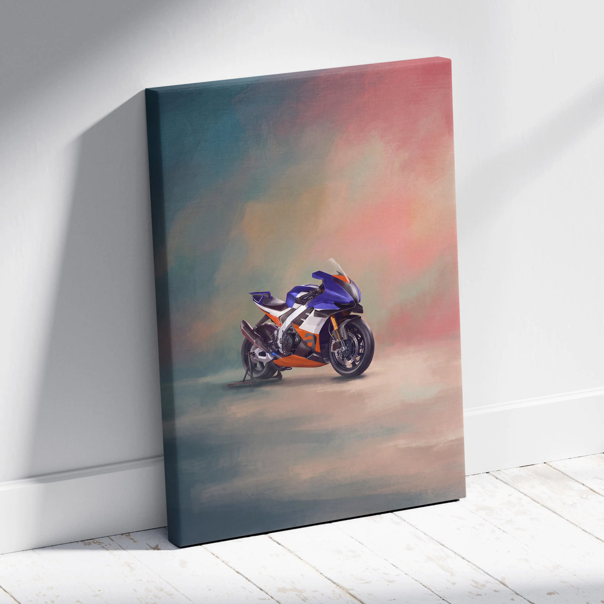 Aprilia RSV4 Xtrenta Inspired Supersport Wall Art, Italian Superbike Print and Track Day Garage Decor