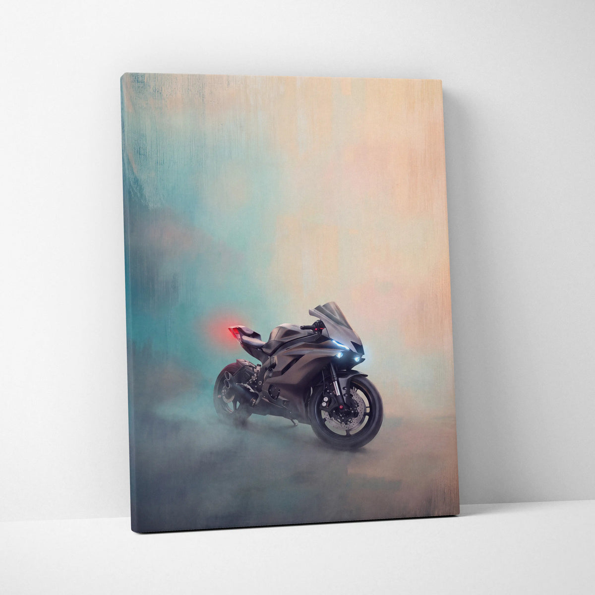 Yamaha R6 Inspired Canvas Art, Racing Print and Cool Bike Decor for Living Room