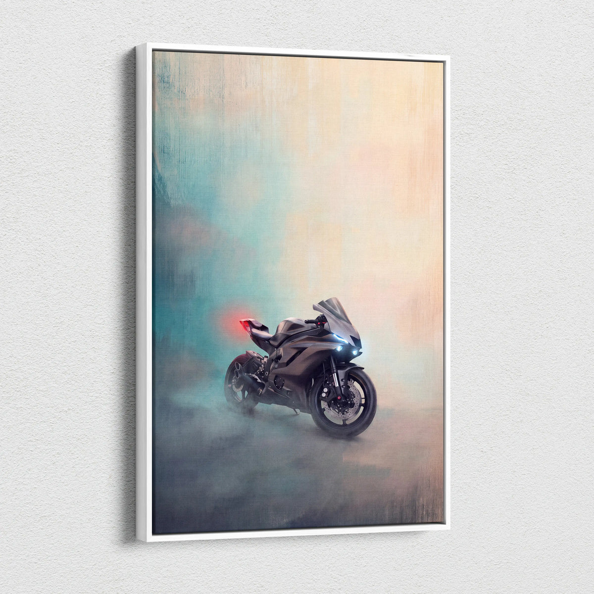 Yamaha R6 Inspired Canvas Art, Racing Print and Cool Bike Decor for Living Room