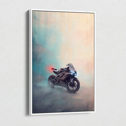Yamaha R6 Inspired Canvas Art, Racing Print and Cool Bike Decor for Living Room
