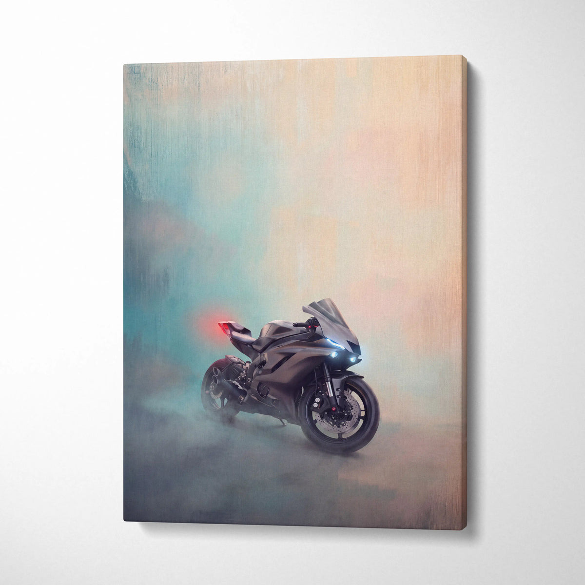 Yamaha R6 Inspired Canvas Art, Racing Print and Cool Bike Decor for Living Room