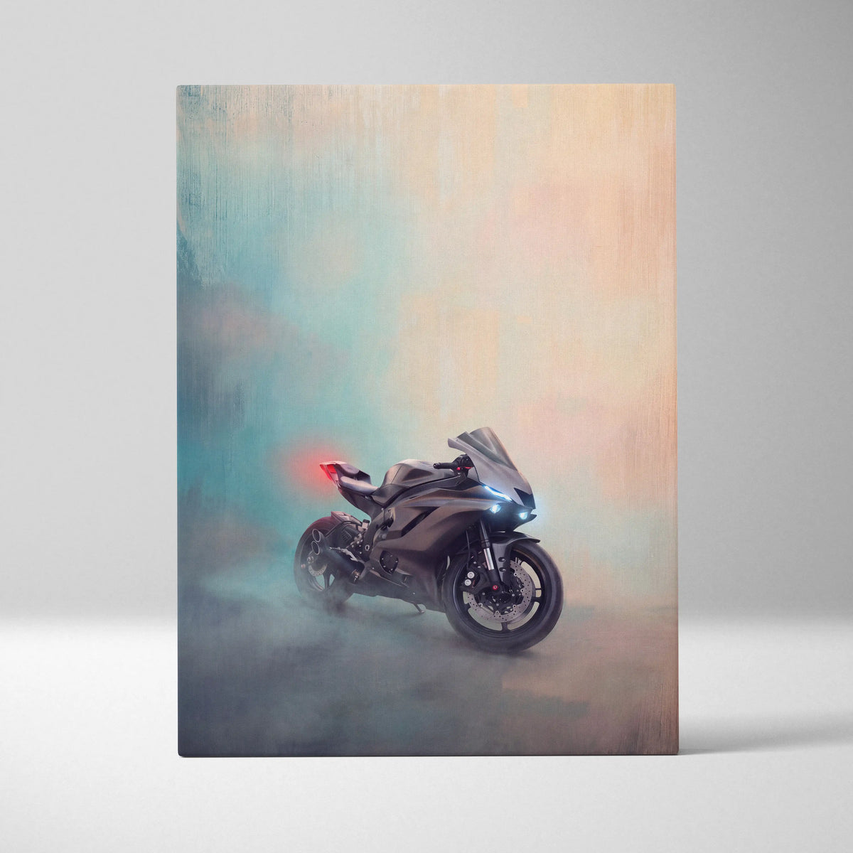 Yamaha R6 Inspired Canvas Art, Racing Print and Cool Bike Decor for Living Room