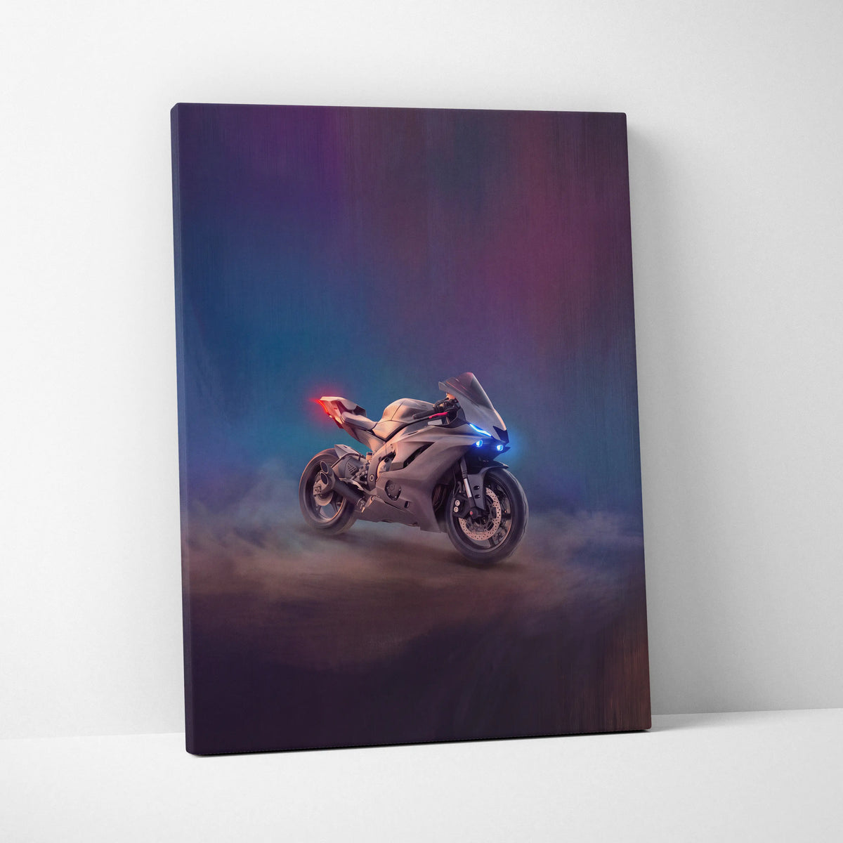 Yamaha R6 Inspired Motorcycle Wall Art, Modern Racing Poster for Garage Decor