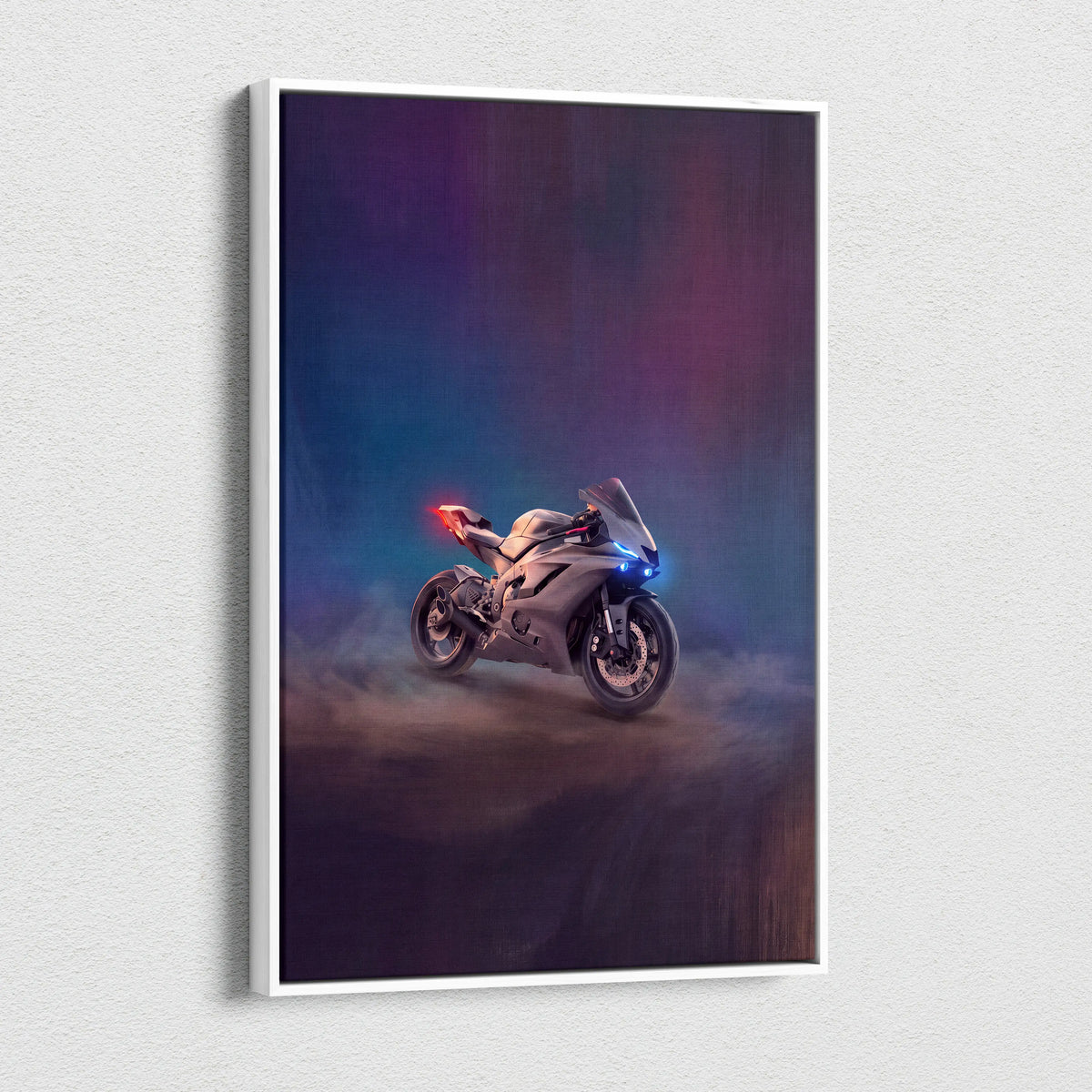 Yamaha R6 Inspired Motorcycle Wall Art, Modern Racing Poster for Garage Decor