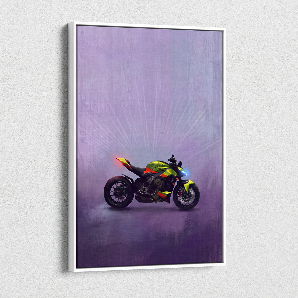 Ducati Streetfighter Inspired Supersport Wall Art, Hypernaked Poster and Motorcycle Gift