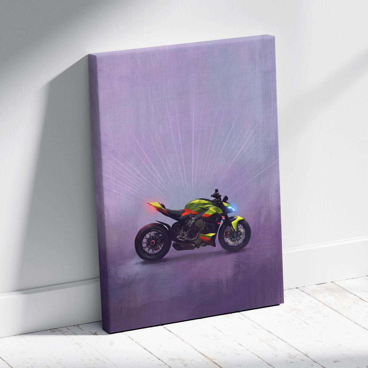 Ducati Streetfighter Inspired Supersport Wall Art, Hypernaked Poster and Motorcycle Gift