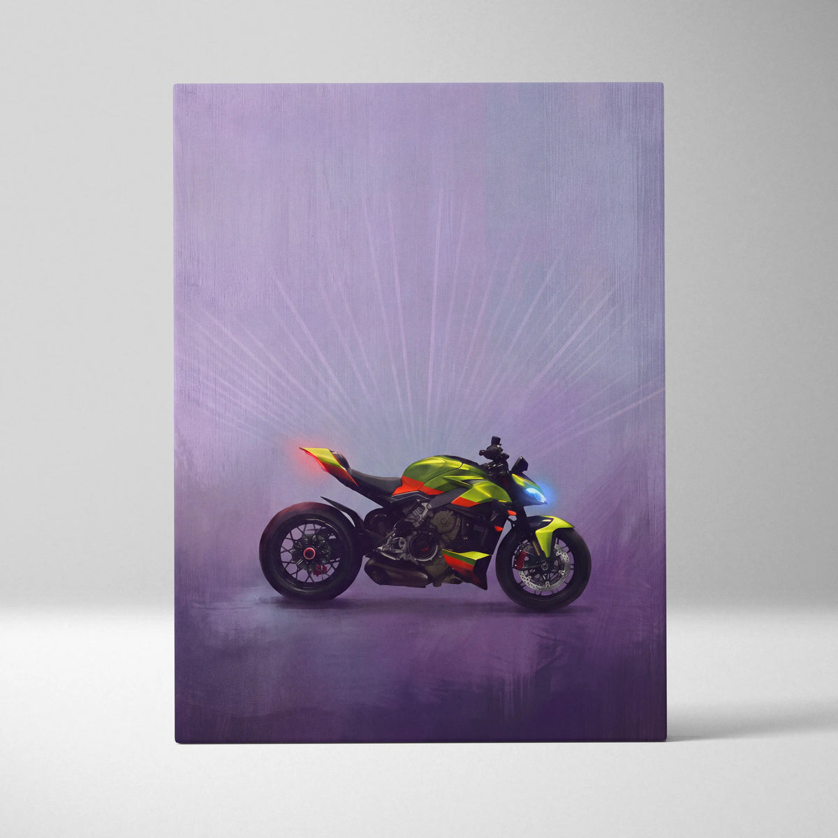 Ducati Streetfighter Inspired Supersport Wall Art, Hypernaked Poster and Motorcycle Gift