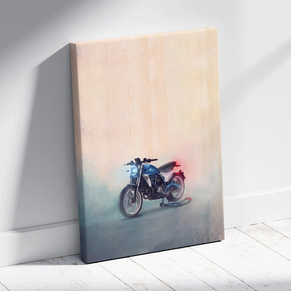 Ducati Monster Inspired Naked Motorcycle Wall Art, Cafe Racer Canvas Print & Street Roadster Decor