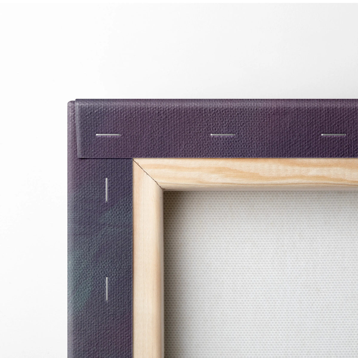 Purple textured canvas frame with light wood border for ducati panigale v4 inspired superbike wall art print