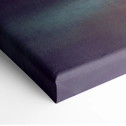Ferrari LaFerrari inspired luxury supercar canvas print with deep purple and blue gradient on textured fabric surface