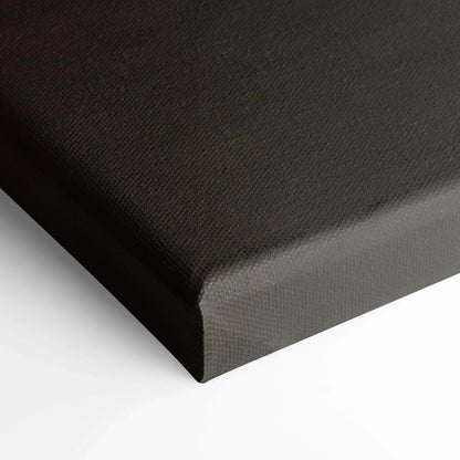 Close-up of black textured canvas corner for Porsche 911 Turbo wall art print.