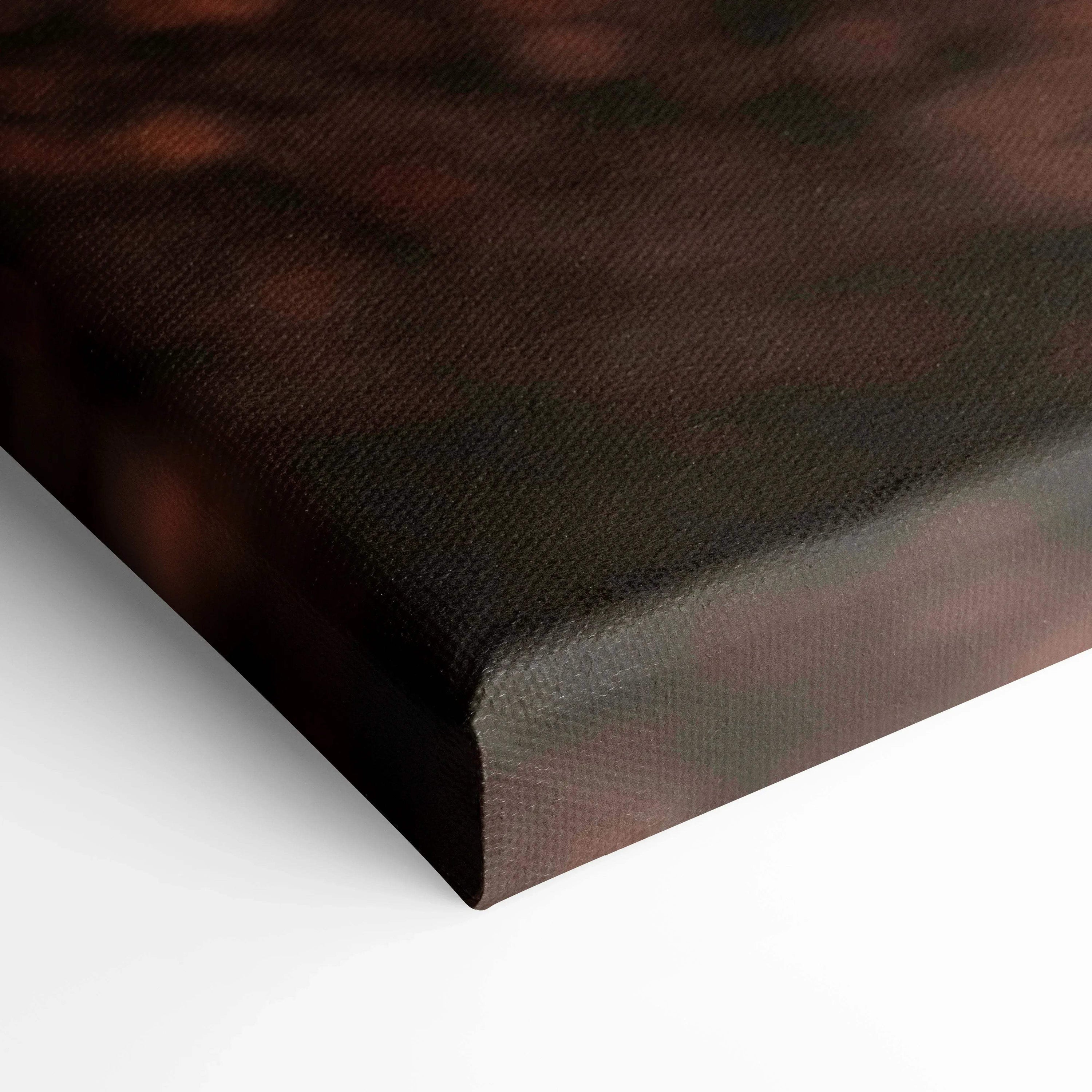 Close-up of dark textured Yamaha R1 motorcycle canvas art with museum-quality vertical wall art print.