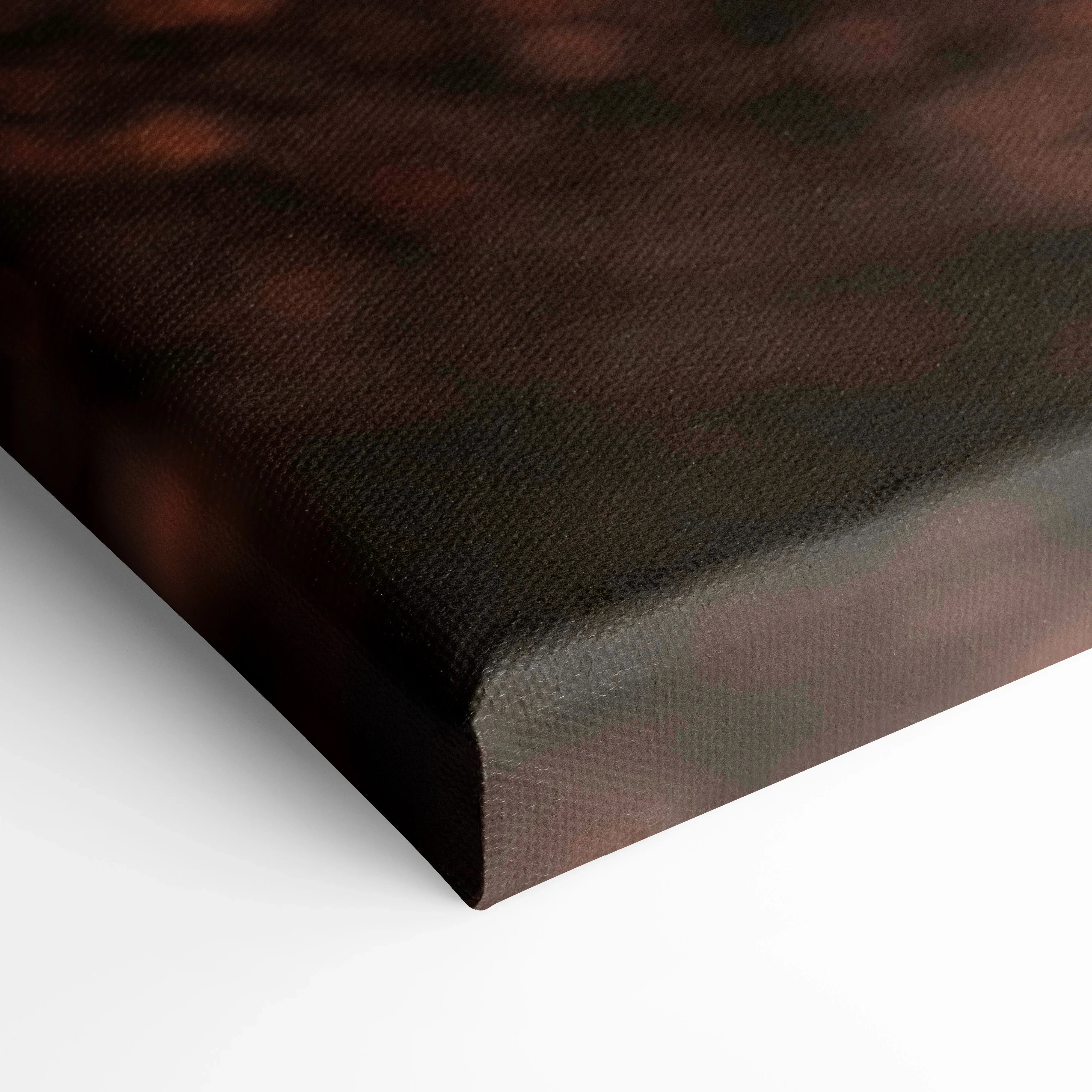 Close-up of dark textured Yamaha R1 motorcycle canvas art with museum-quality vertical wall art print.