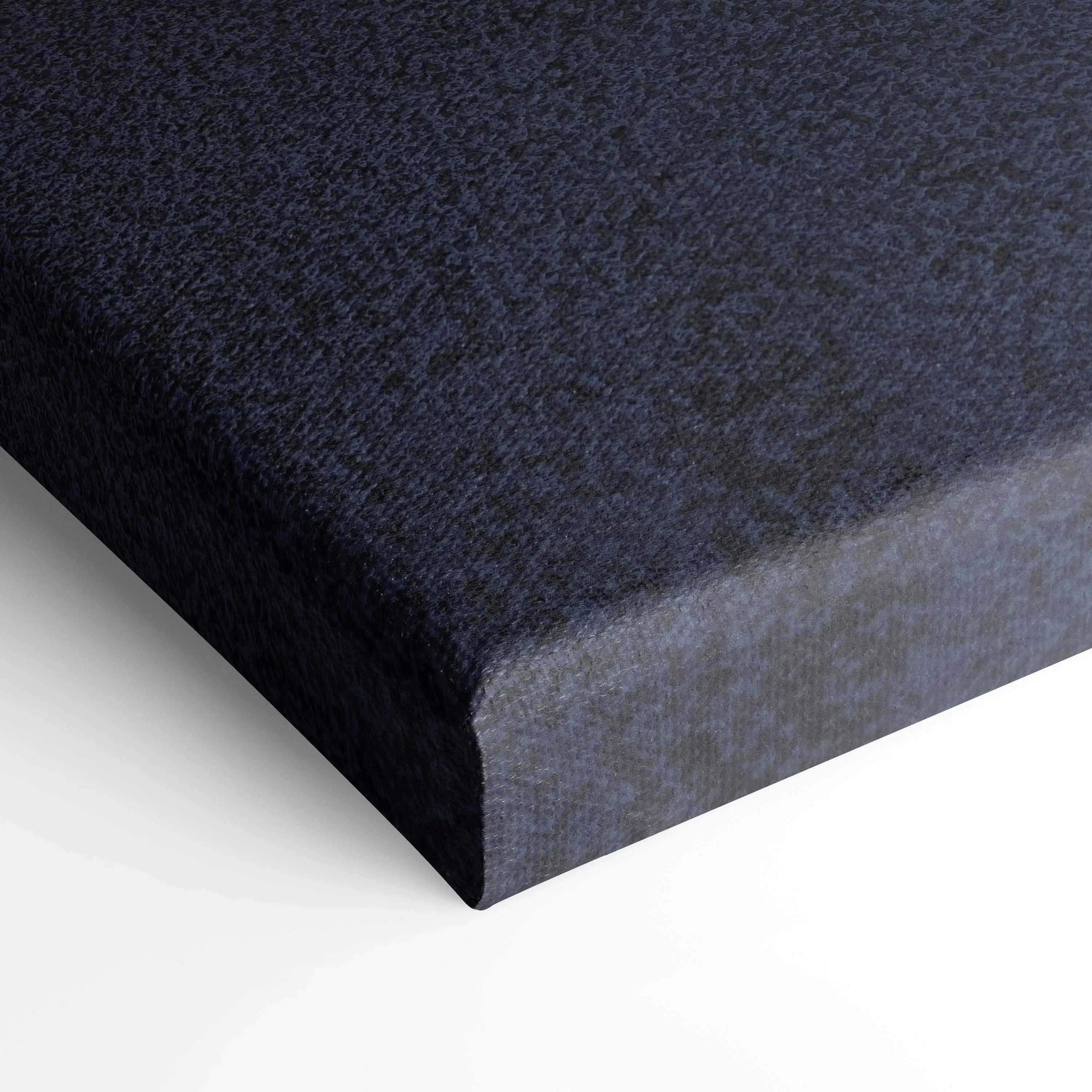 Close-up of black textured canvas edge for BMW S1000RR vertical wall art print.